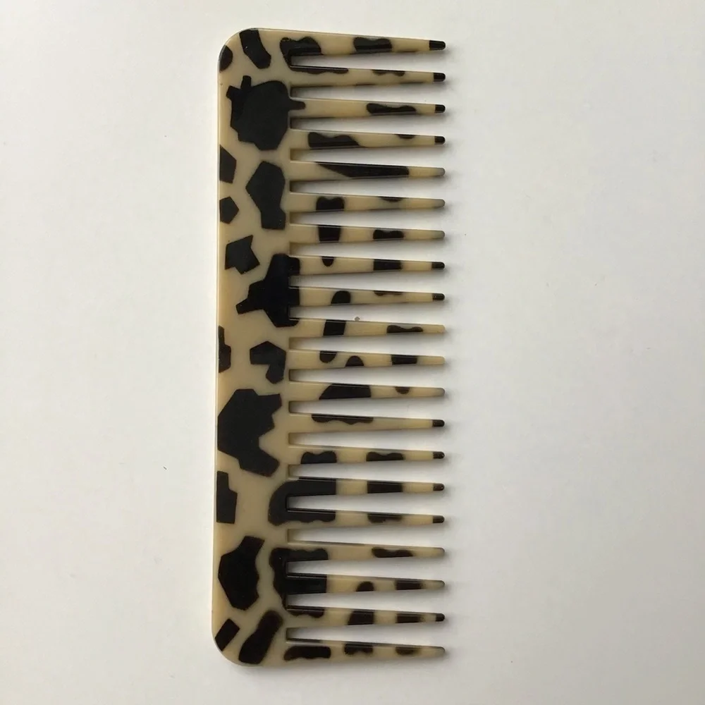NEW Tortoise-Look Comb Wide Tooth Hair Detangler Vanity Purse Gym Bag Beach